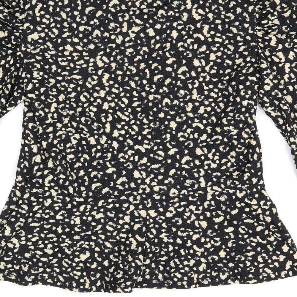 Womens UK Size 8 Dorothy Perkins Black Basic T-Shirt