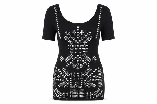 ASOS Womens Black Viscose Bodycon Size 8 Scoop Neck Pullover