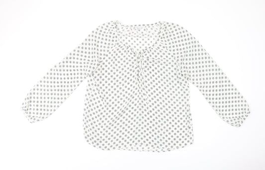 Womens UK Size L Amisu White Basic Blouse