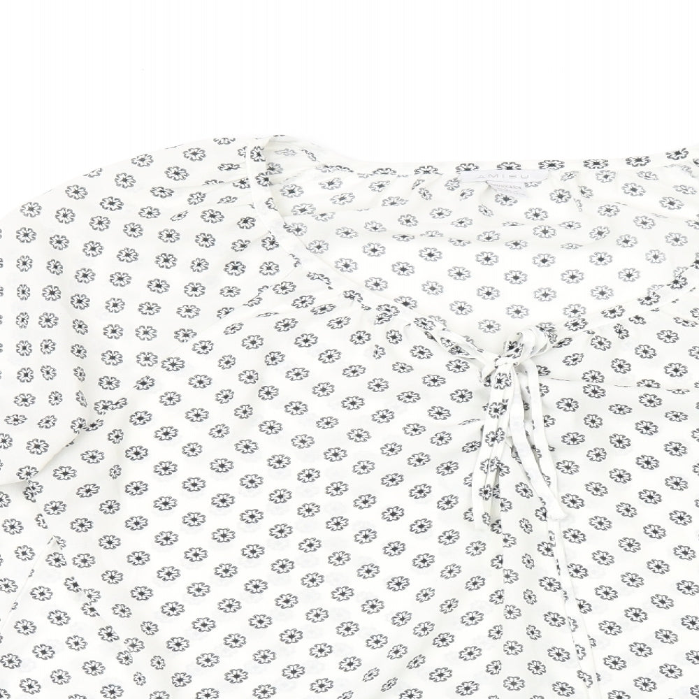 Womens UK Size L Amisu White Basic Blouse