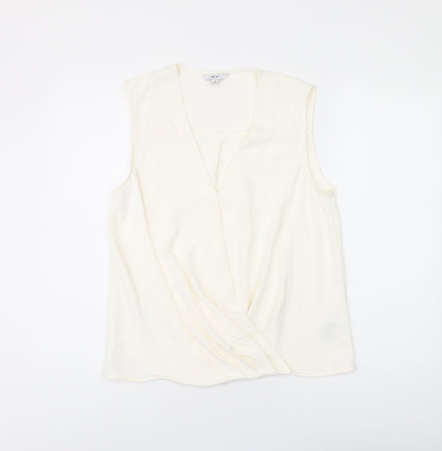 Womens UK Size 10 NEXT White Basic T-Shirt