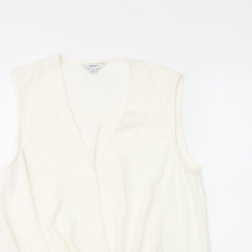 Womens UK Size 10 NEXT White Basic T-Shirt