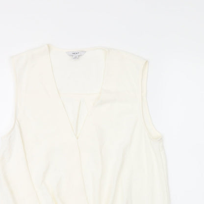 Womens UK Size 10 NEXT White Basic T-Shirt
