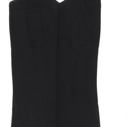 ASOS Womens Black Polyester Bodycon Size 8 V-Neck Pullover