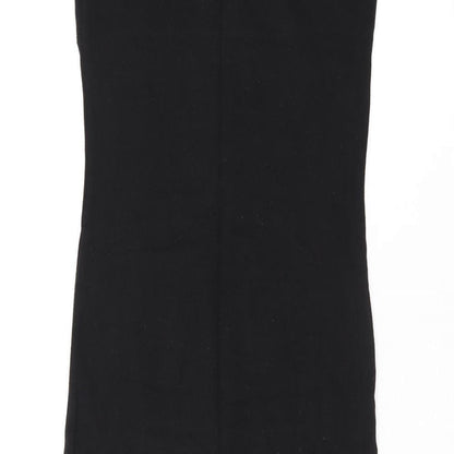 ASOS Womens Black Polyester Bodycon Size 8 V-Neck Pullover