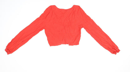 Womens UK Size M Urban Outfitters Red Basic T-Shirt