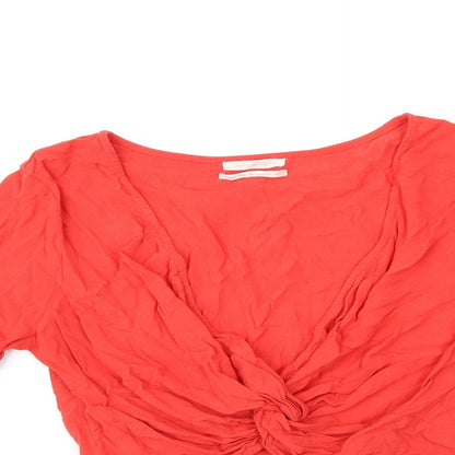 Womens UK Size M Urban Outfitters Red Basic T-Shirt