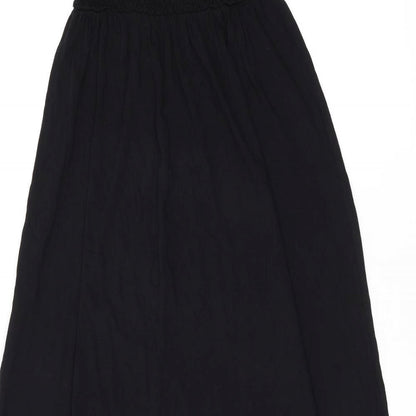 ASOS Womens Black Viscose A-Line Size 8 Off the Shoulder Pullover