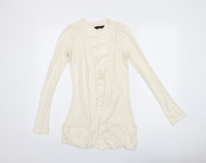 Womens UK Size 6 Miss Selfridge Ivory Cardigan Jumper