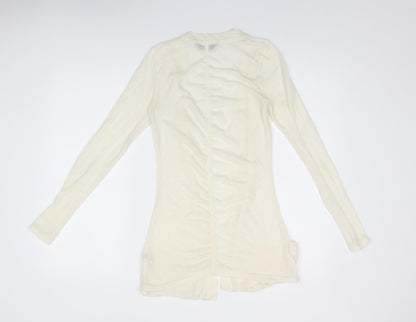 Womens UK Size 6 Miss Selfridge Ivory Cardigan Jumper