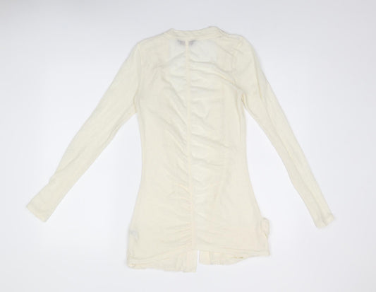 Womens UK Size 6 Miss Selfridge Ivory Cardigan Jumper