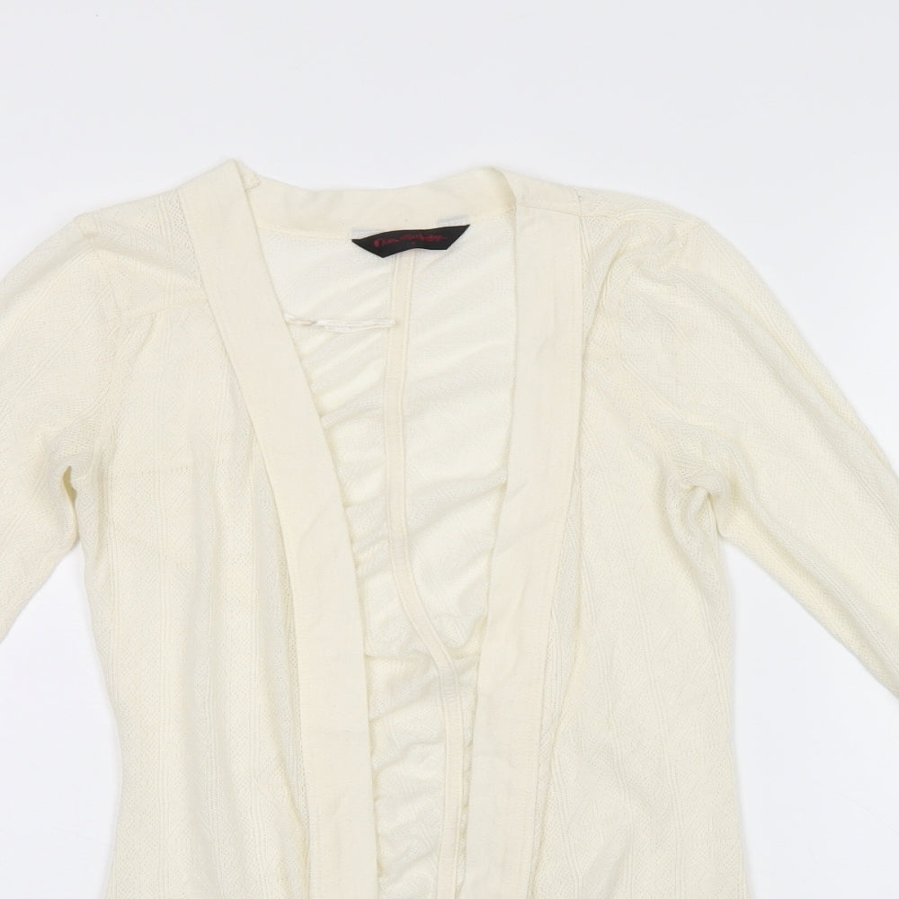 Womens UK Size 6 Miss Selfridge Ivory Cardigan Jumper