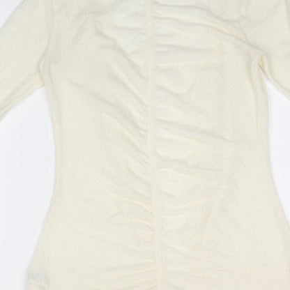 Womens UK Size 6 Miss Selfridge Ivory Cardigan Jumper