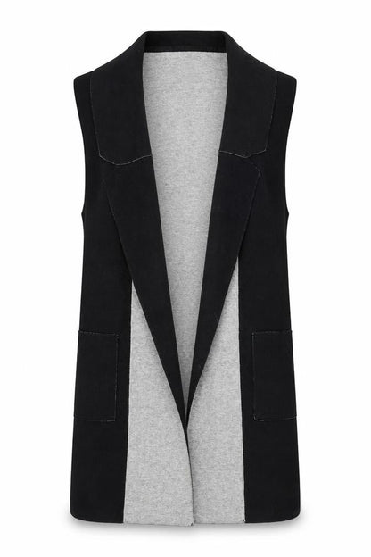 Marks & Spencer Womens Black Jacket Waistcoat Size S - Open