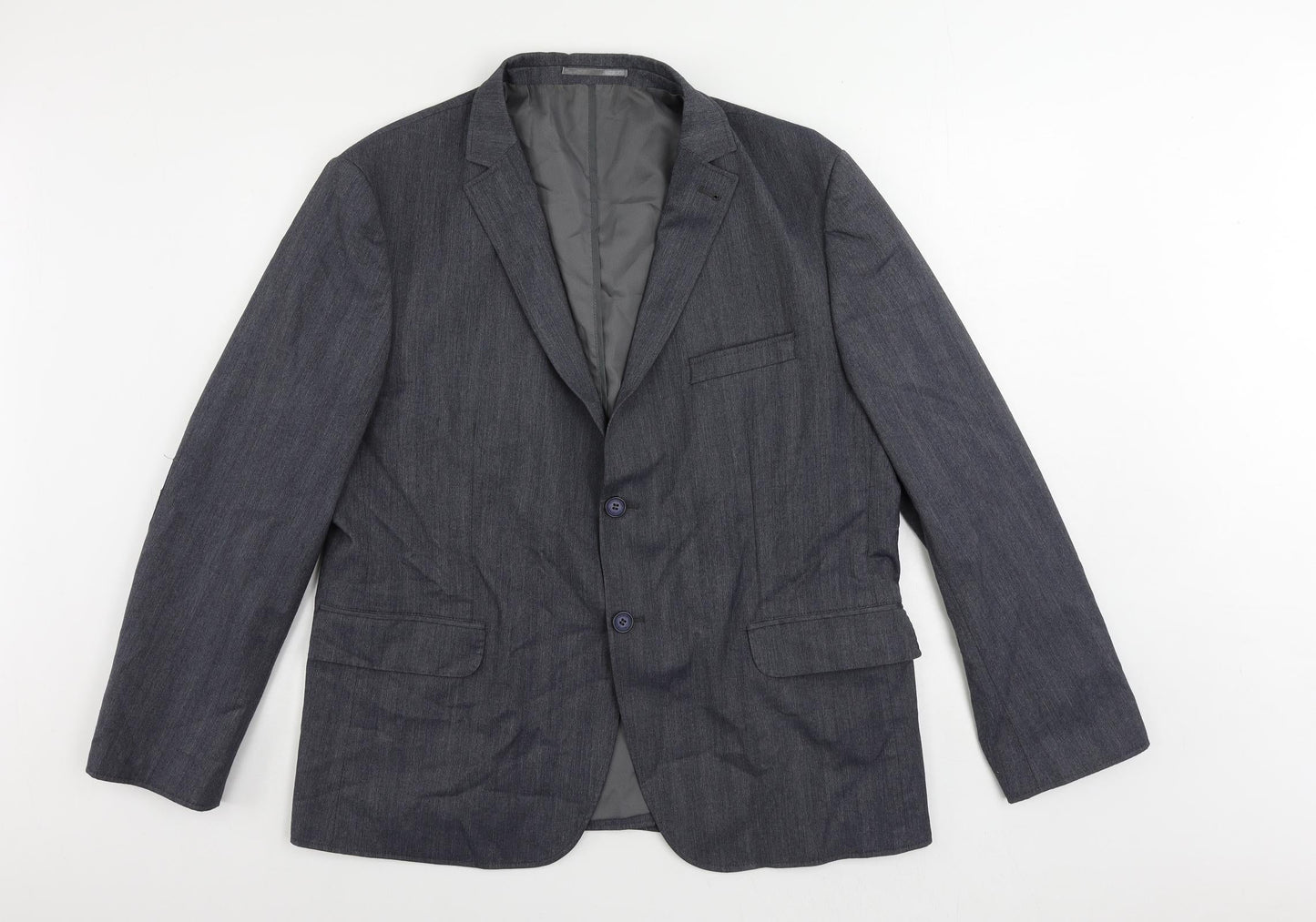 Autograph Mens Blue Polyester Jacket Blazer Size 44 Regular