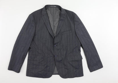 Autograph Mens Blue Polyester Jacket Blazer Size 44 Regular