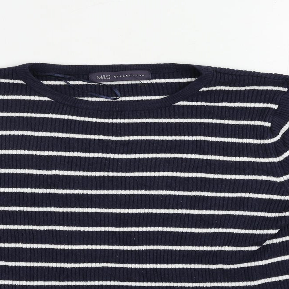 Womens UK Size 14 Marks and Spencer Blue Pullover Jumper