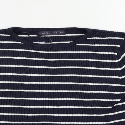 Womens UK Size 14 Marks and Spencer Blue Pullover Jumper