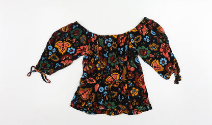 Womens UK Size 6 NEXT Black Basic Blouse