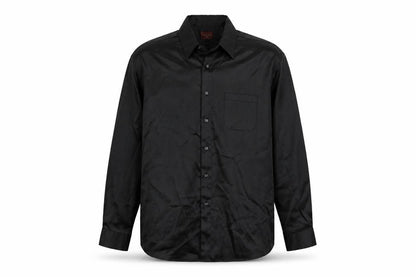 Burton Mens Black Polyester Button-Up Size L Collared Button