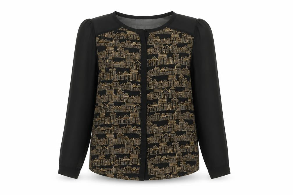 Womens UK Size 8 NEXT Black Basic Button-Up