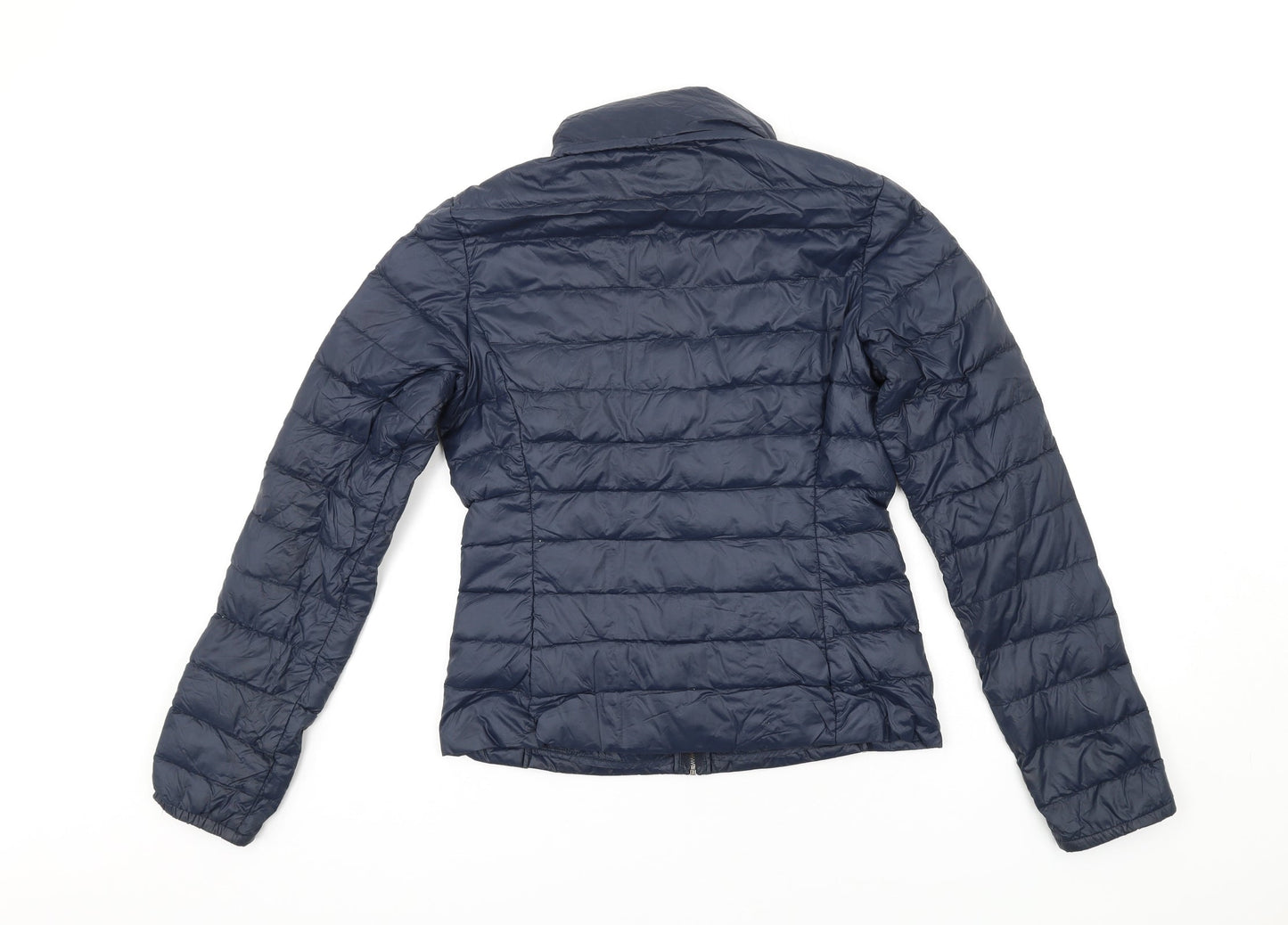 Womens UK Size S Zara Blue Puffer Jacket