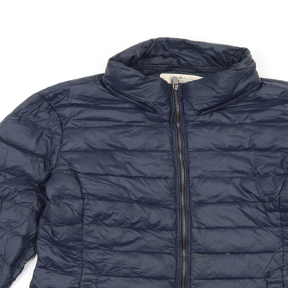 Womens UK Size S Zara Blue Puffer Jacket