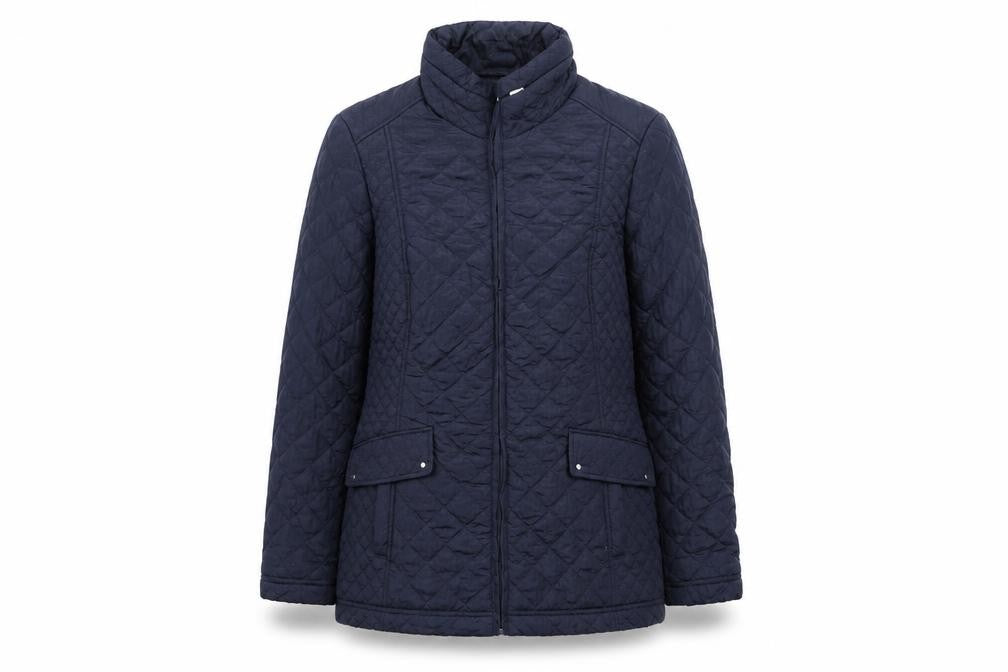 Womens UK Size 12 Bonmarché Blue Quilted Coat