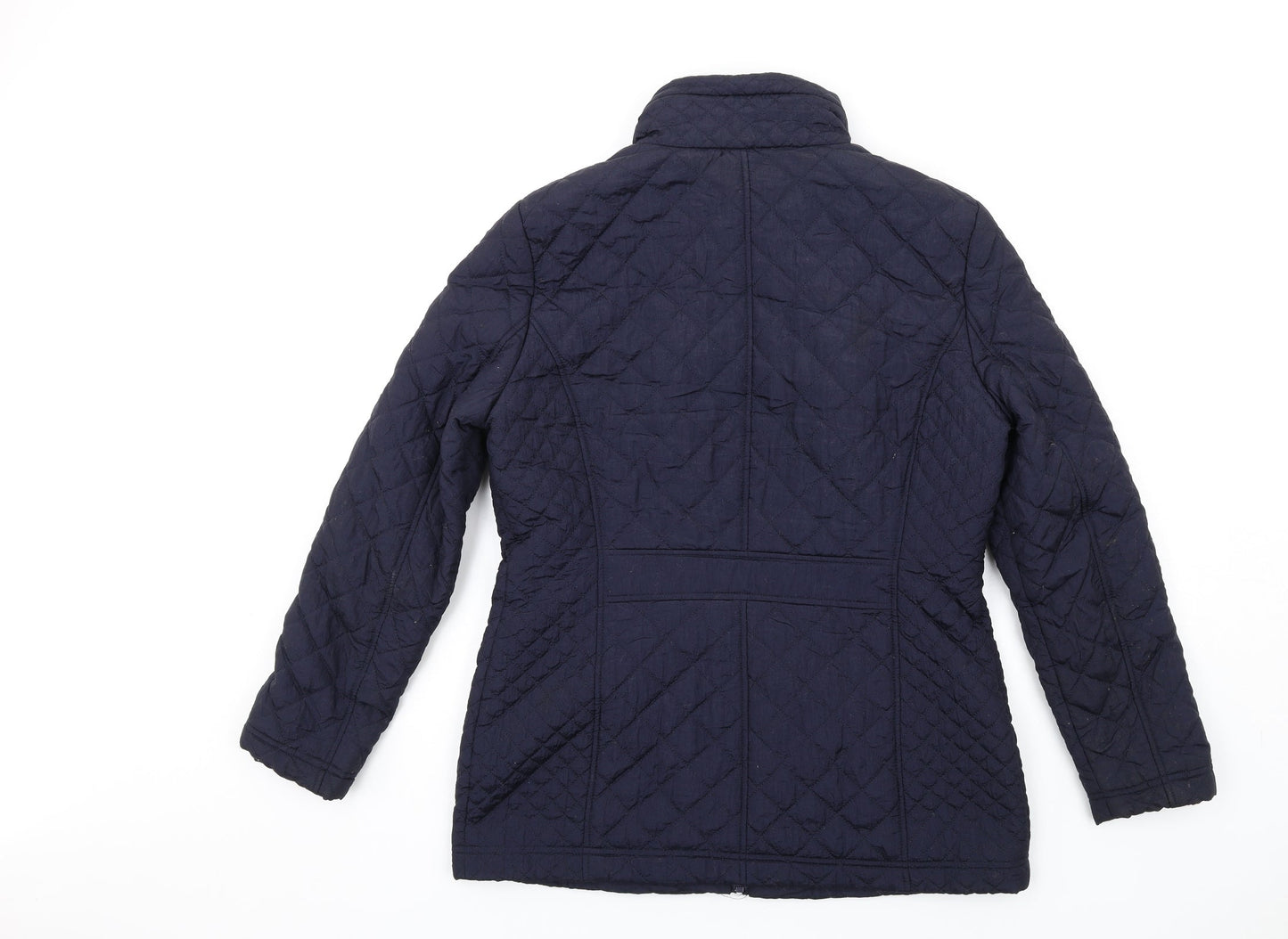 Womens UK Size 12 Bonmarché Blue Quilted Coat