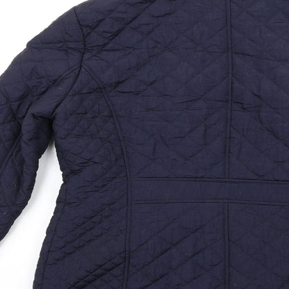 Womens UK Size 12 Bonmarché Blue Quilted Coat