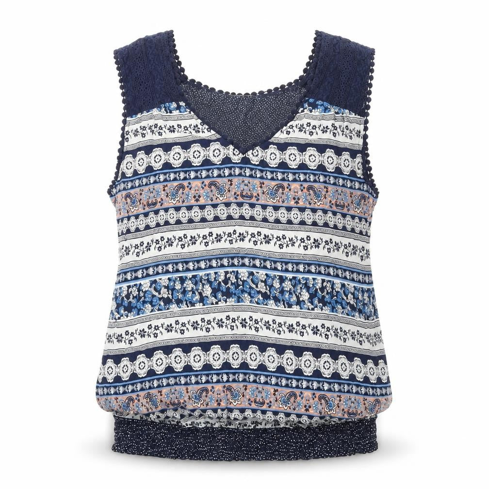 Womens UK Size L Solitaire Blue Basic Tank