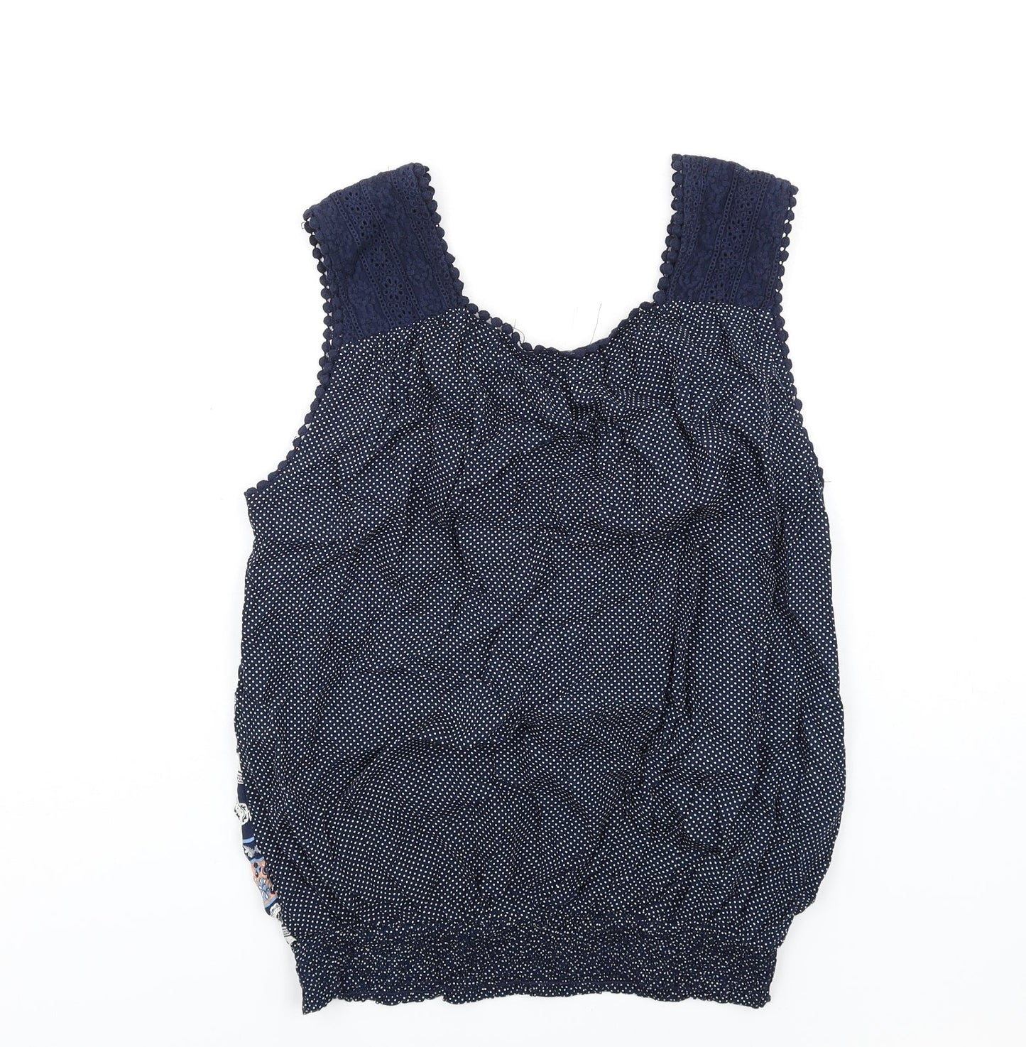 Womens UK Size L Solitaire Blue Basic Tank
