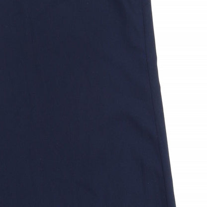 Warehouse Womens Blue Polyester Slip Dress Size 8 Square Neck Pullover
