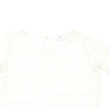 Womens UK Size 8 NEXT Ivory Basic T-Shirt