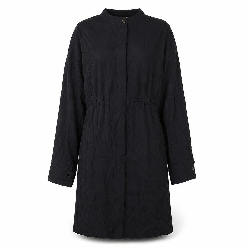 Mango Womens Black Viscose A-Line Size 2XS Round Neck Button
