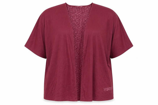 Womens UK Size 20 Anthology Red Kimono T-Shirt