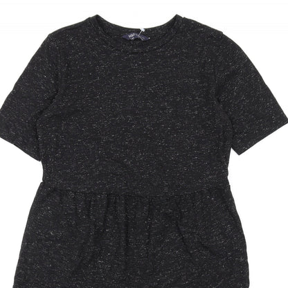 Marks and Spencer Womens Black Polyester Trapeze & Swing Size 10 Round Neck Pullover