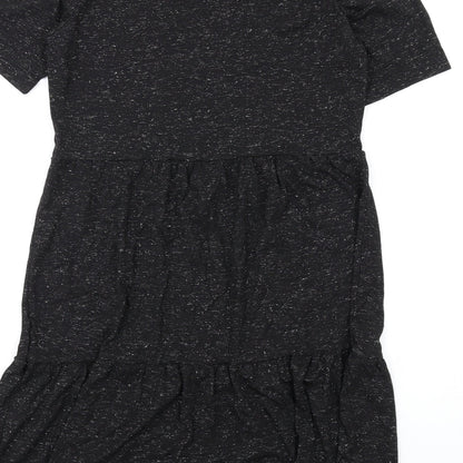 Marks and Spencer Womens Black Polyester Trapeze & Swing Size 10 Round Neck Pullover