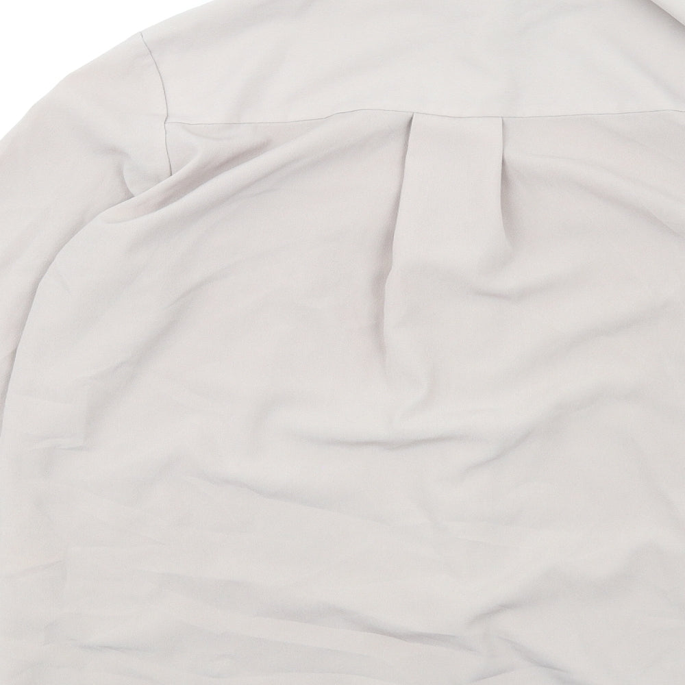 Womens UK Size 8 H&M Beige Basic Button-Up