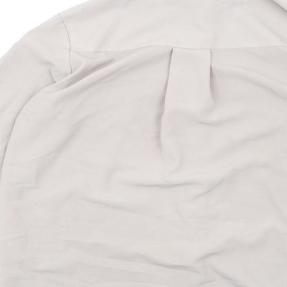 Womens UK Size 8 H&M Beige Basic Button-Up