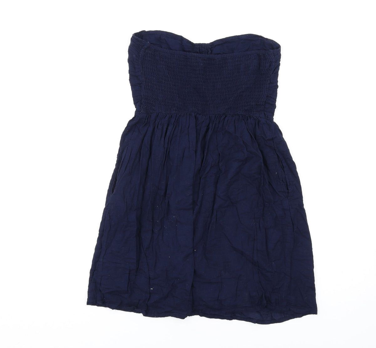Zara Womens Blue Cotton A-Line Size L Sweetheart Pullover