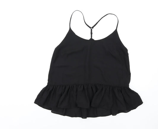 Womens UK Size 6 ASOS Black Camisole T-Shirt