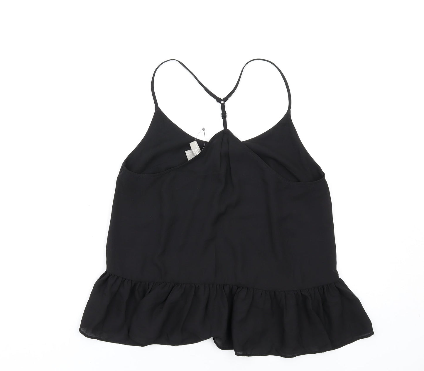 Womens UK Size 6 ASOS Black Camisole T-Shirt