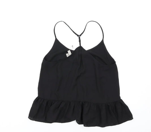 Womens UK Size 6 ASOS Black Camisole T-Shirt