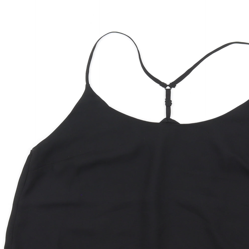 Womens UK Size 6 ASOS Black Camisole T-Shirt