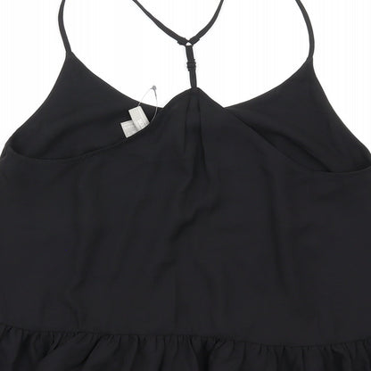 Womens UK Size 6 ASOS Black Camisole T-Shirt