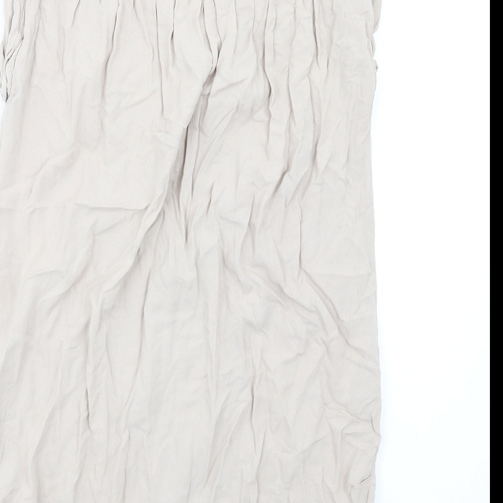 Womens UK Size 10 New Look Beige Basic Tank