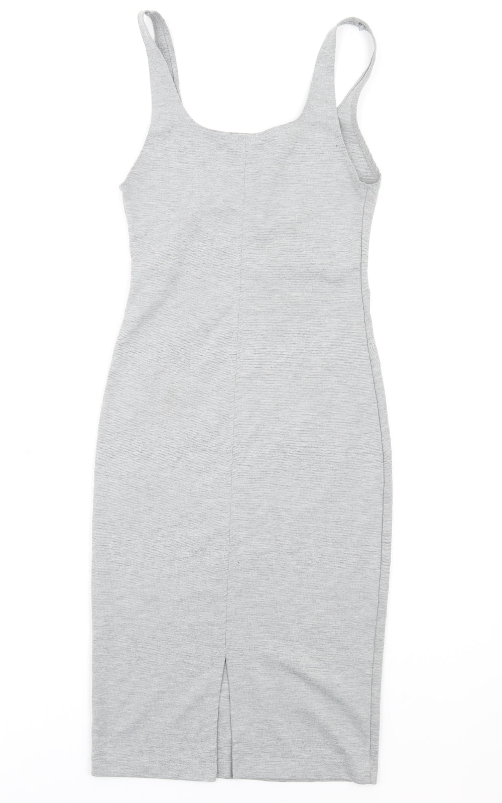 Zara Womens Grey Polyester Bodycon Size M Scoop Neck Pullover
