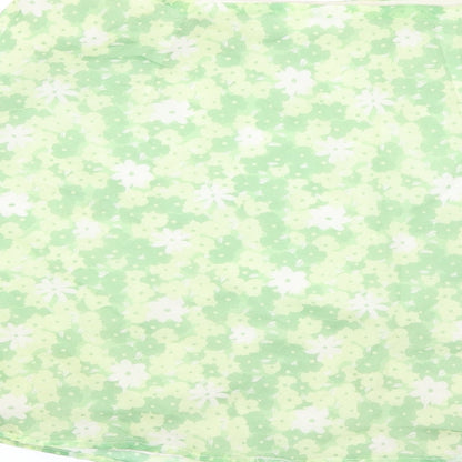 Glamorous Womens Green Floral Polyester Mini Skirt Size 12 Zip