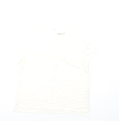 Womens UK Size 12 Marks and Spencer Ivory Basic T-Shirt